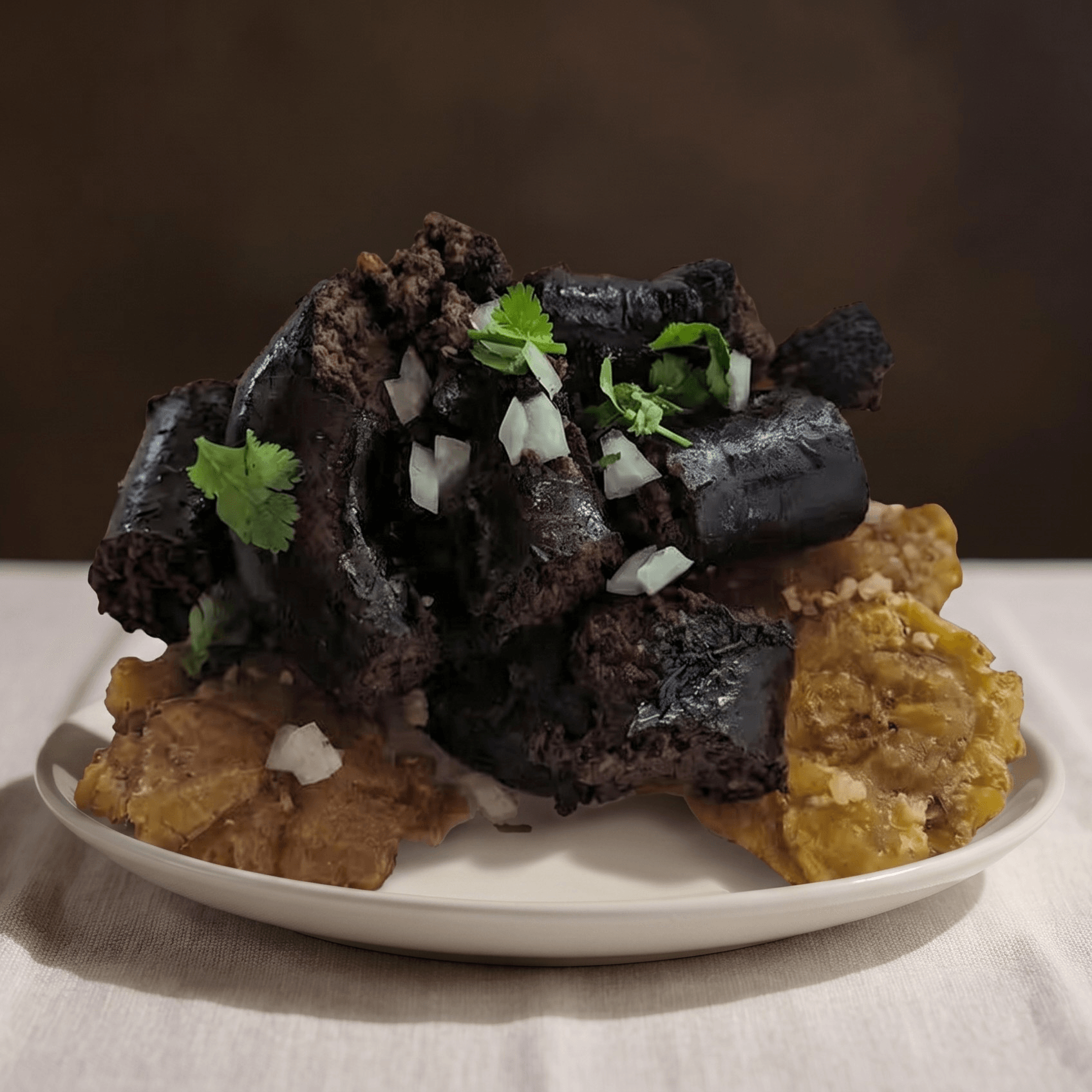 Morcillas Con Plantains / Blood Sausage with Tostones