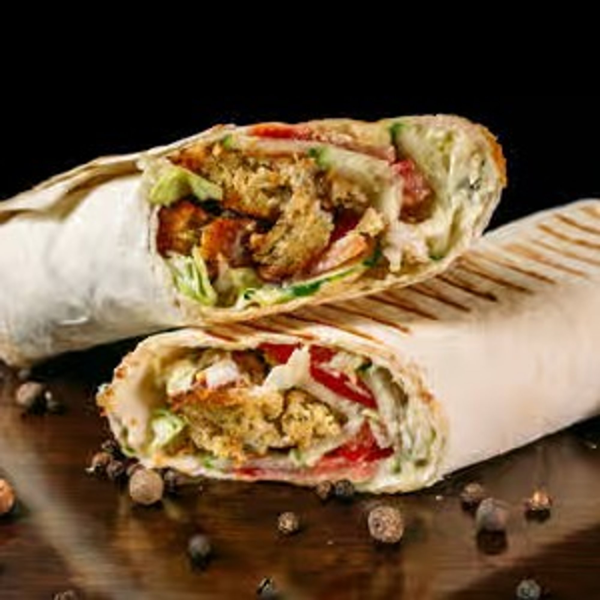 Falafel Sandwich, French Fries and Can Soda