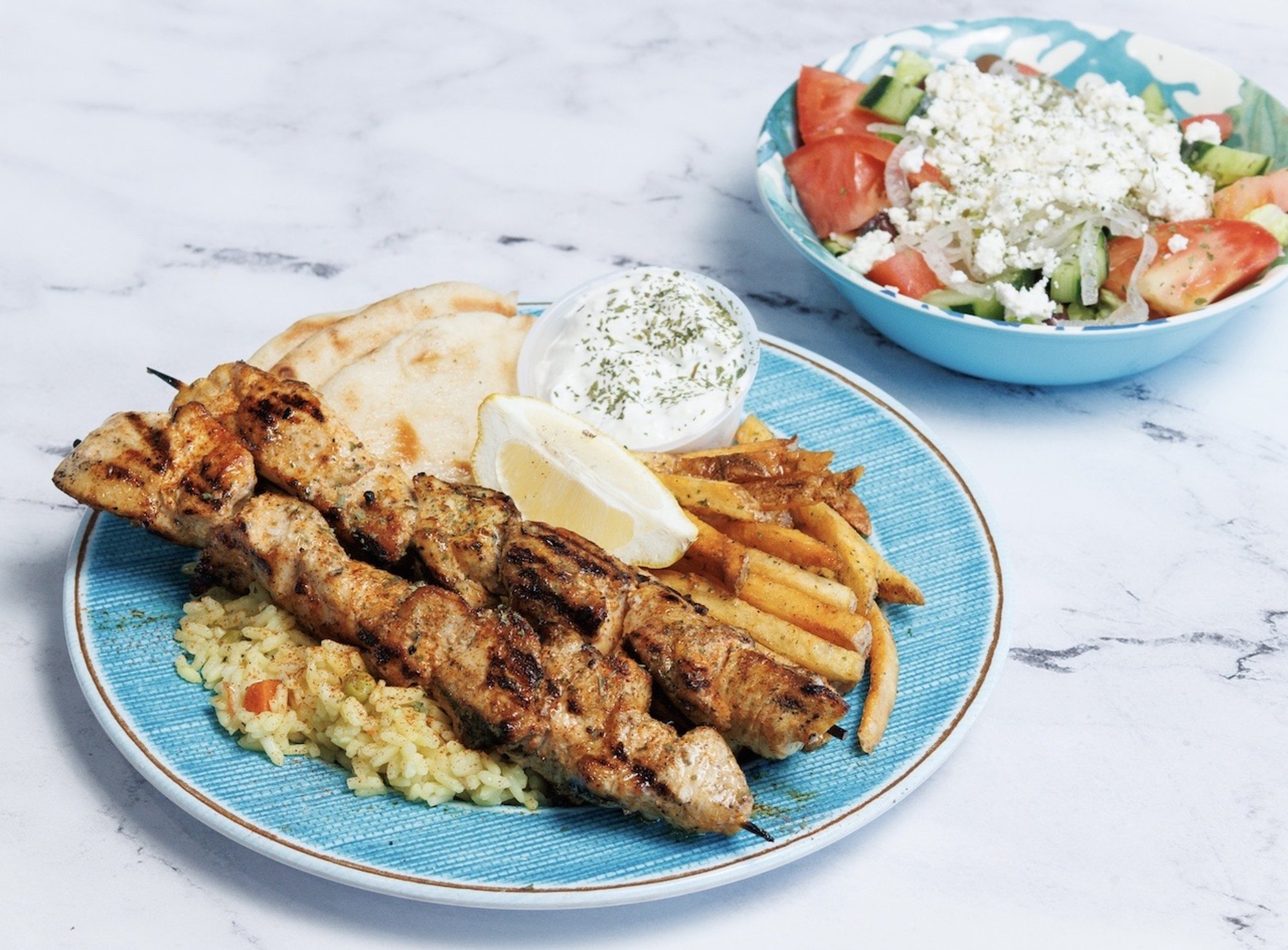 CHICKEN SOUVLAKI SCEWER PLATE (2 pcs)