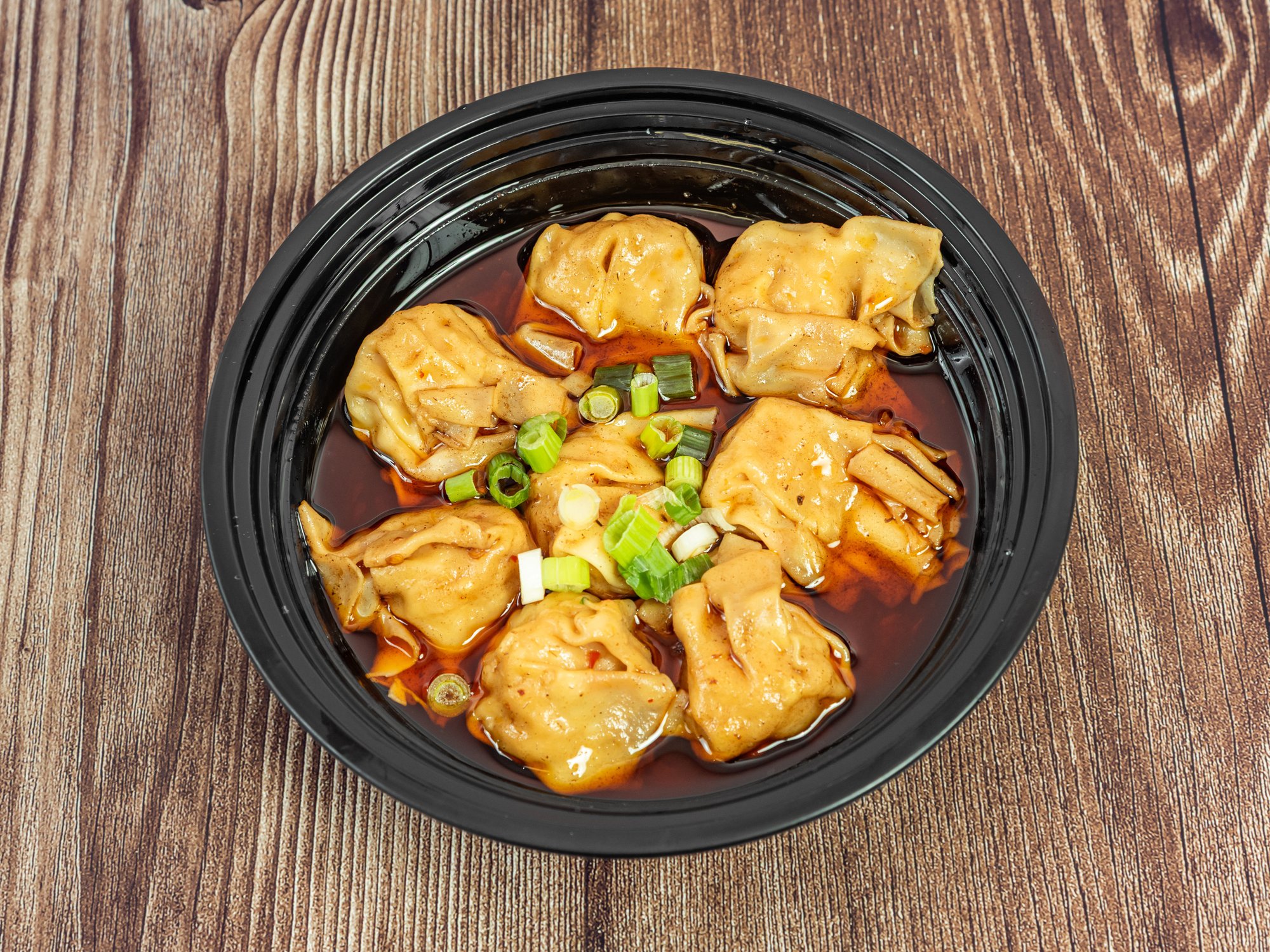 Chicken & Vegetable Dumplings in Chili Oil Soup (8)