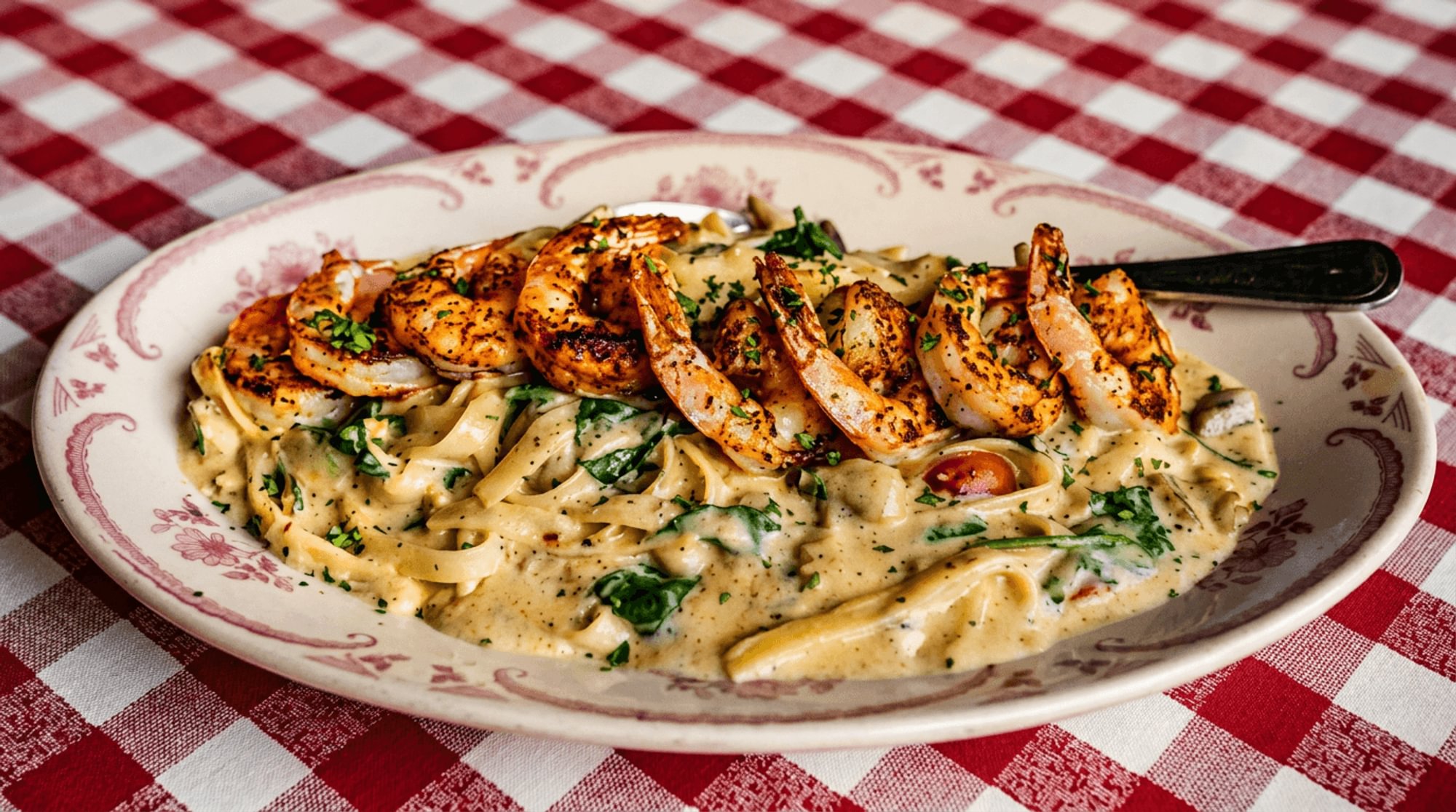 Sicilian Shrimp & Fettuccine