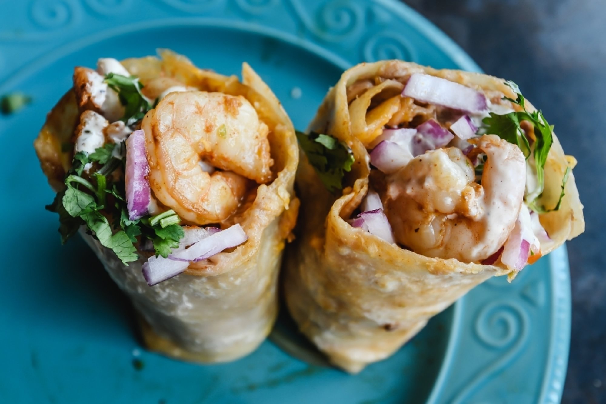 Shrimp burrito