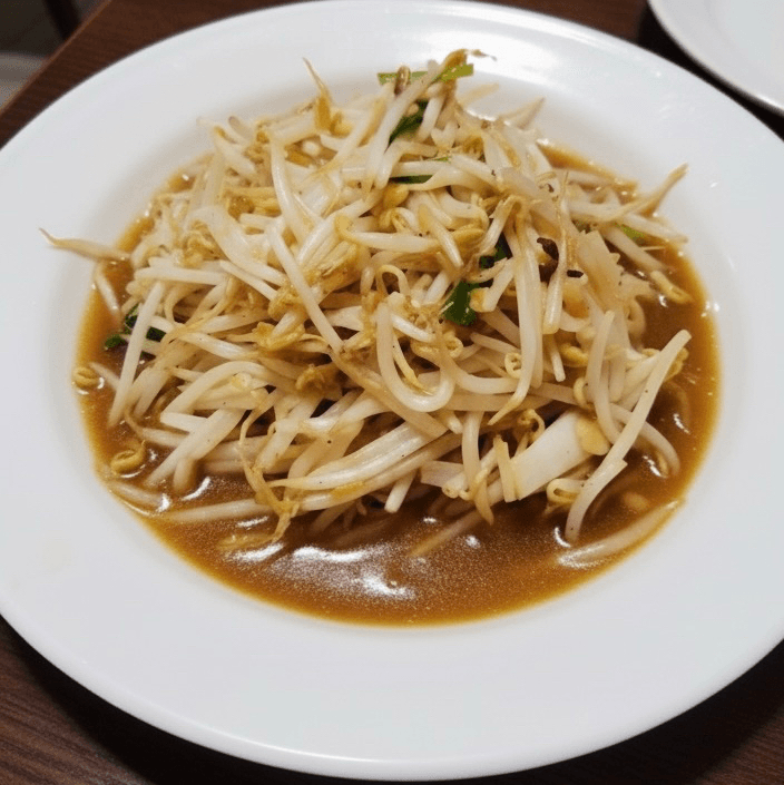 Stir Fried Garlic with Bean Sprouts.