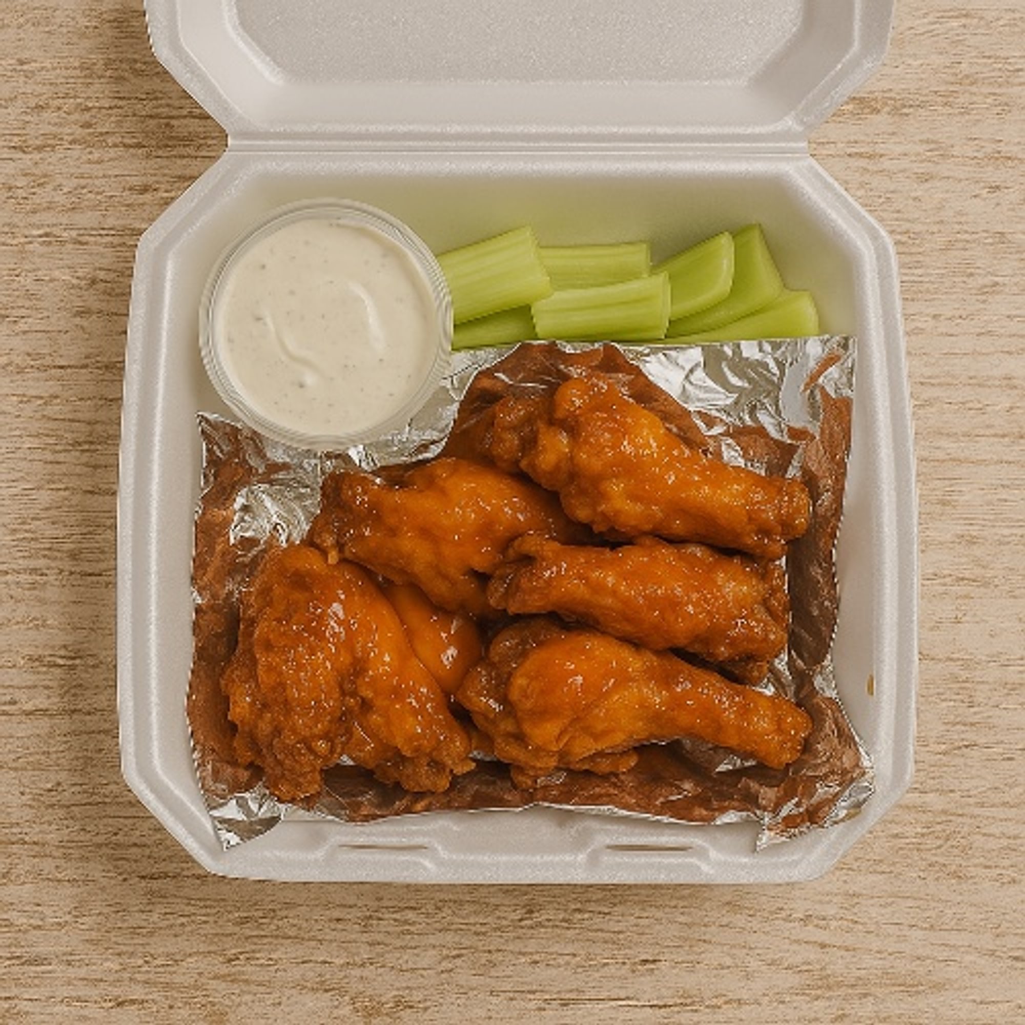 Wings (6) & Can of Soda