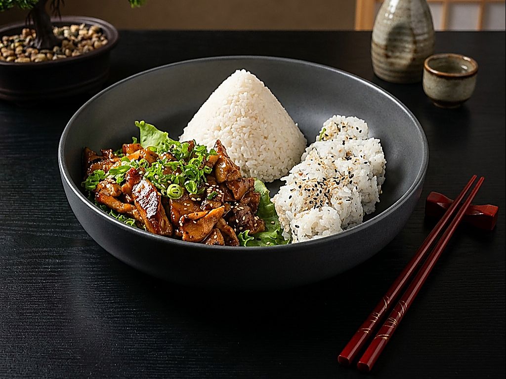 Chicken Teriyaki with California Roll