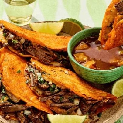 BEEF BIRRIA TACOS (2pc)