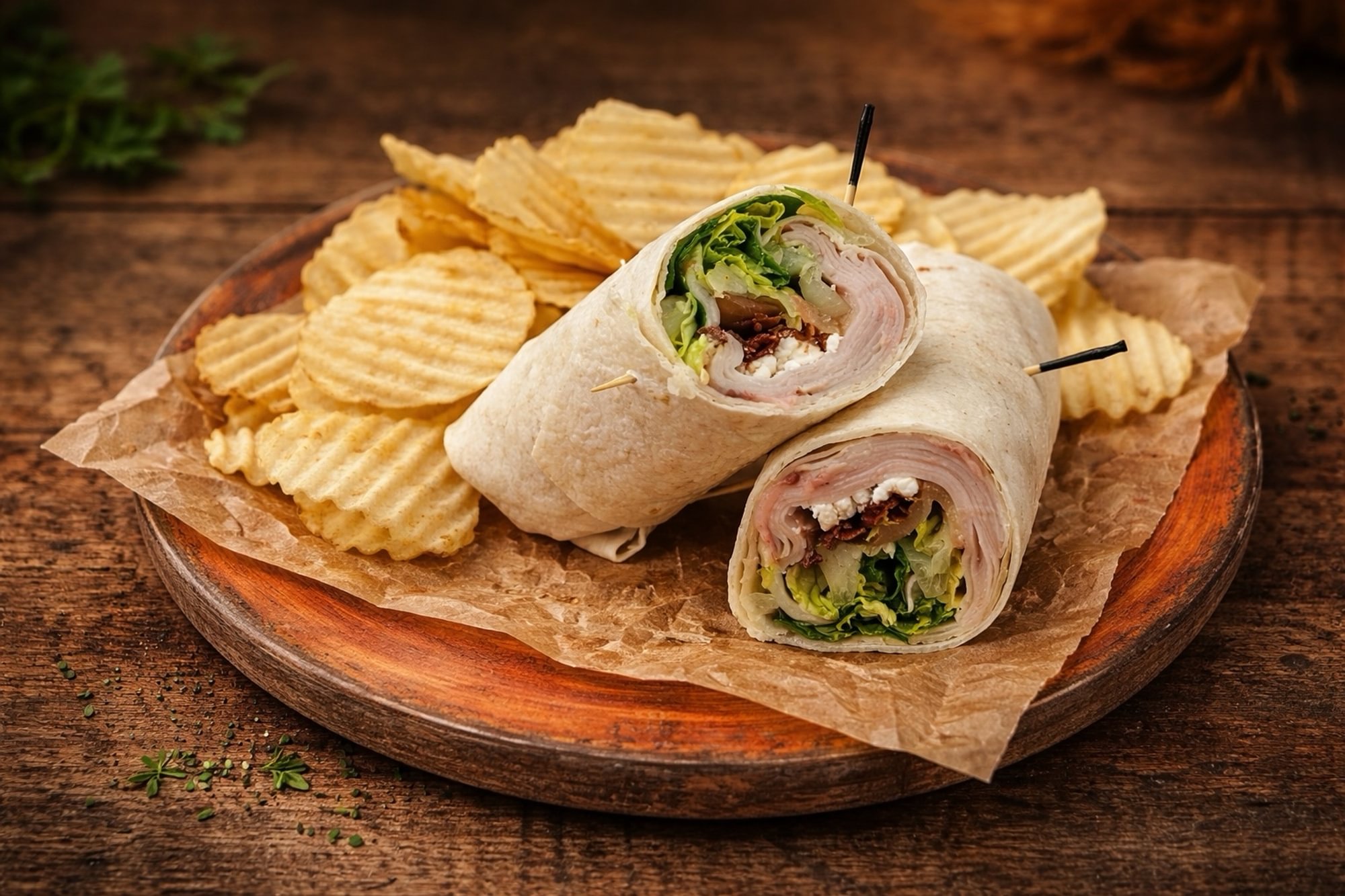 Cranberry Turkey Club Wrap
