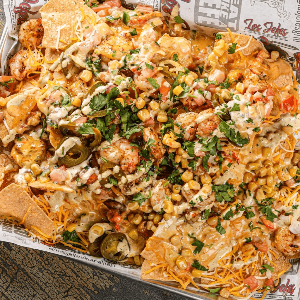 Jefes gulf shrimp & crawfish nachos