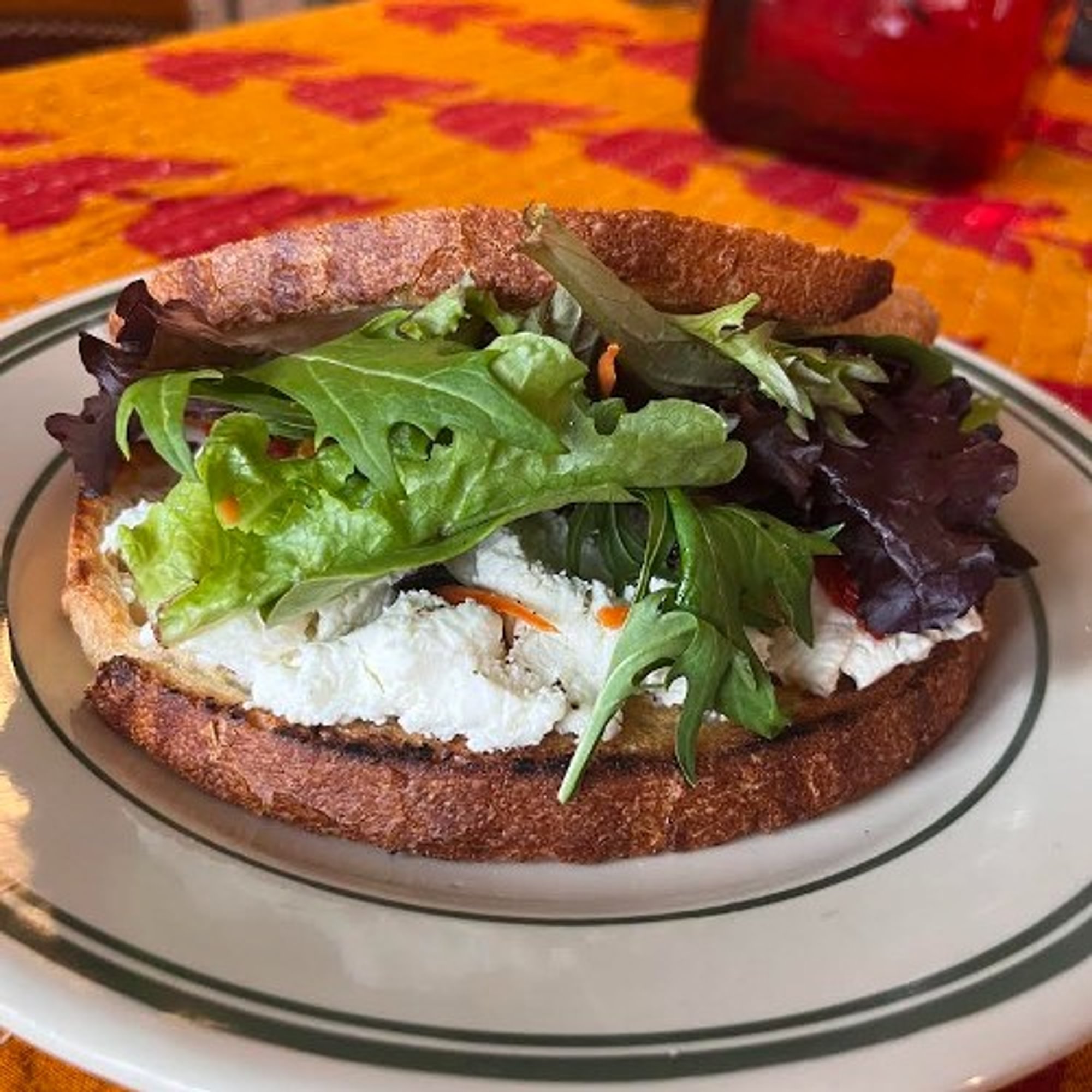 Goat Cheese, Sundried Tomatoes Sandwich