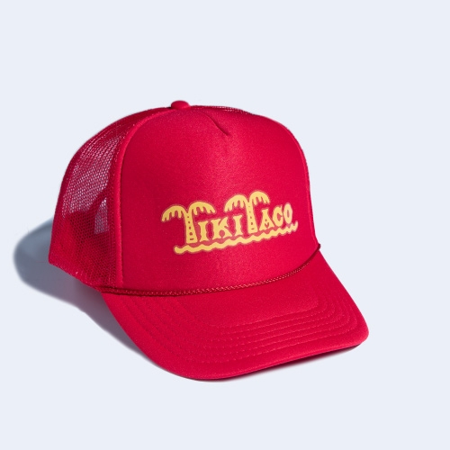 RED TRUCKER HAT