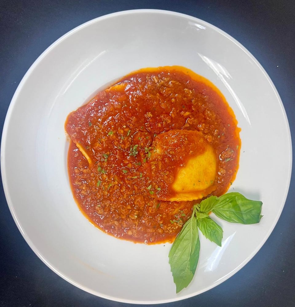 Burrata Ravioli Bolognese