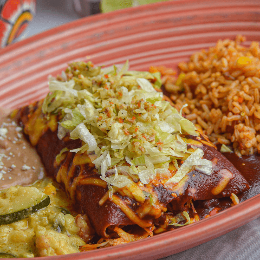 Two Meat Enchiladas Plate