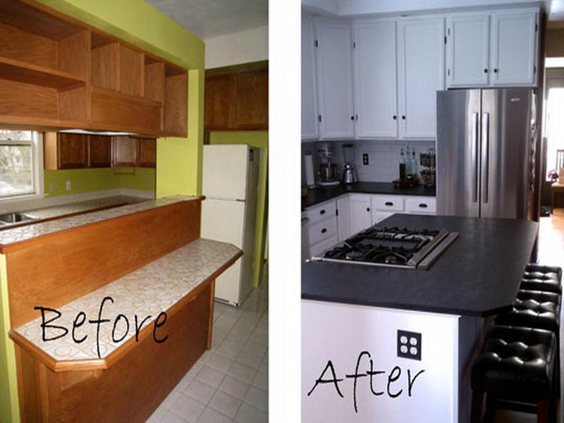 We welcomed that much more light into this space by opening up the kitchen layout and brightening up the colors of the cabinets. The entire project costed the Stanson family less than $10,000 and was completed in a week!