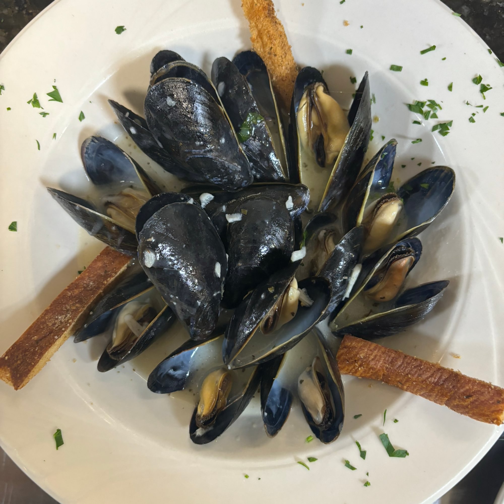Mussels Carlucci - Dinner