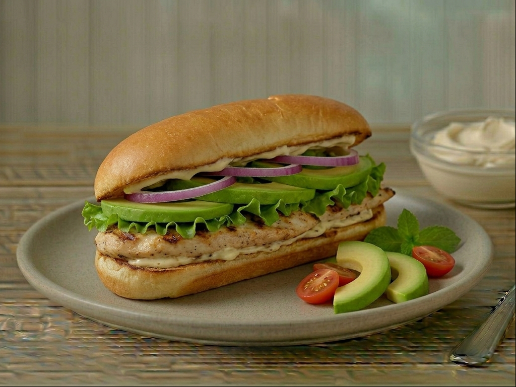 Classic Avocado Grilled Chicken Sandwich