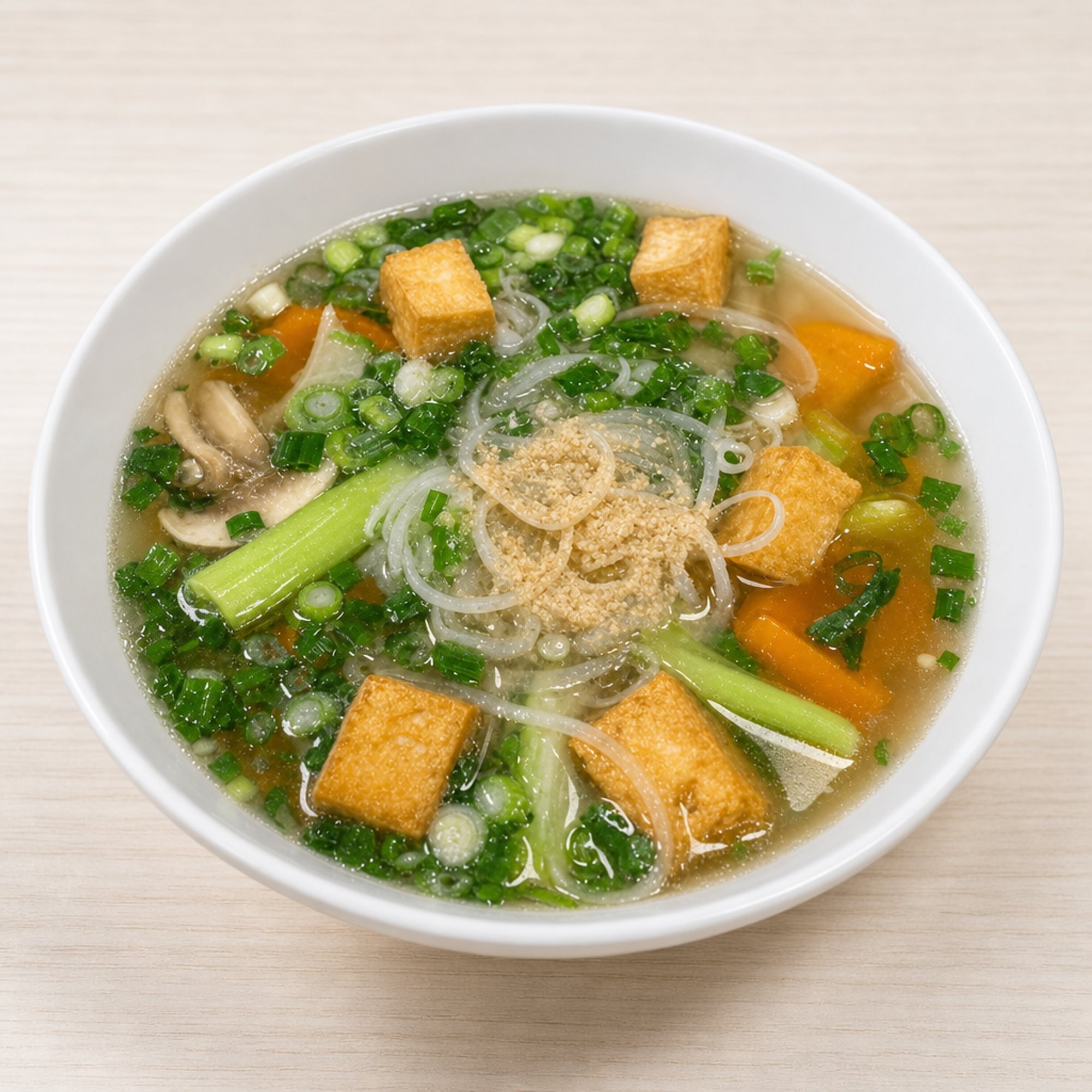 19B. Phở Rau Cải Nước Rau Cải (Vegetarian Noodle With Veggies Soup)
