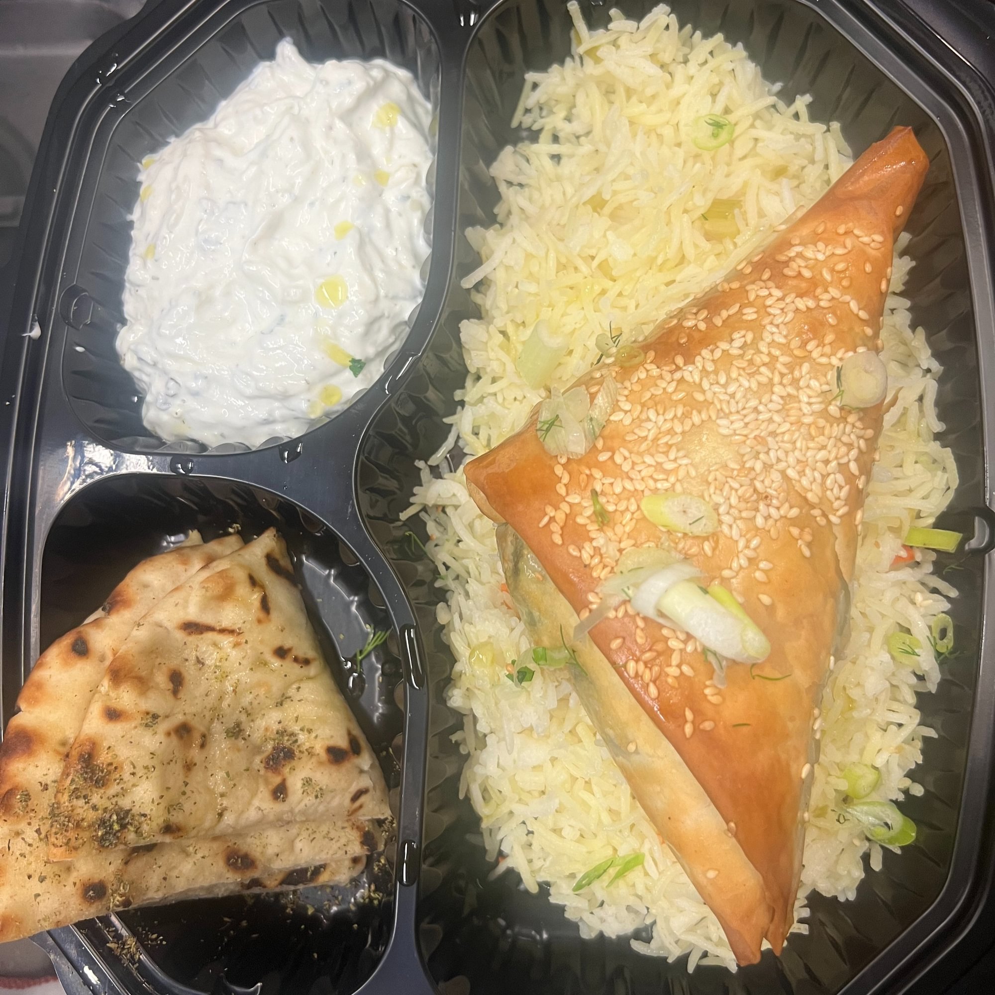 Spinach Pie Over Rice