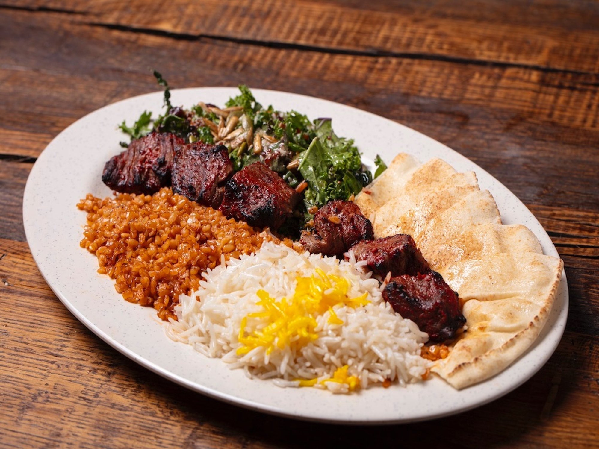 #5) Beef Kebab Plate