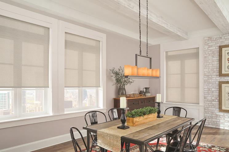 They say we eat with our eyes first, and with our Signature Series Solar Shades you can let the sunshine stream in and ensure your dining room is well-lit for every meal!