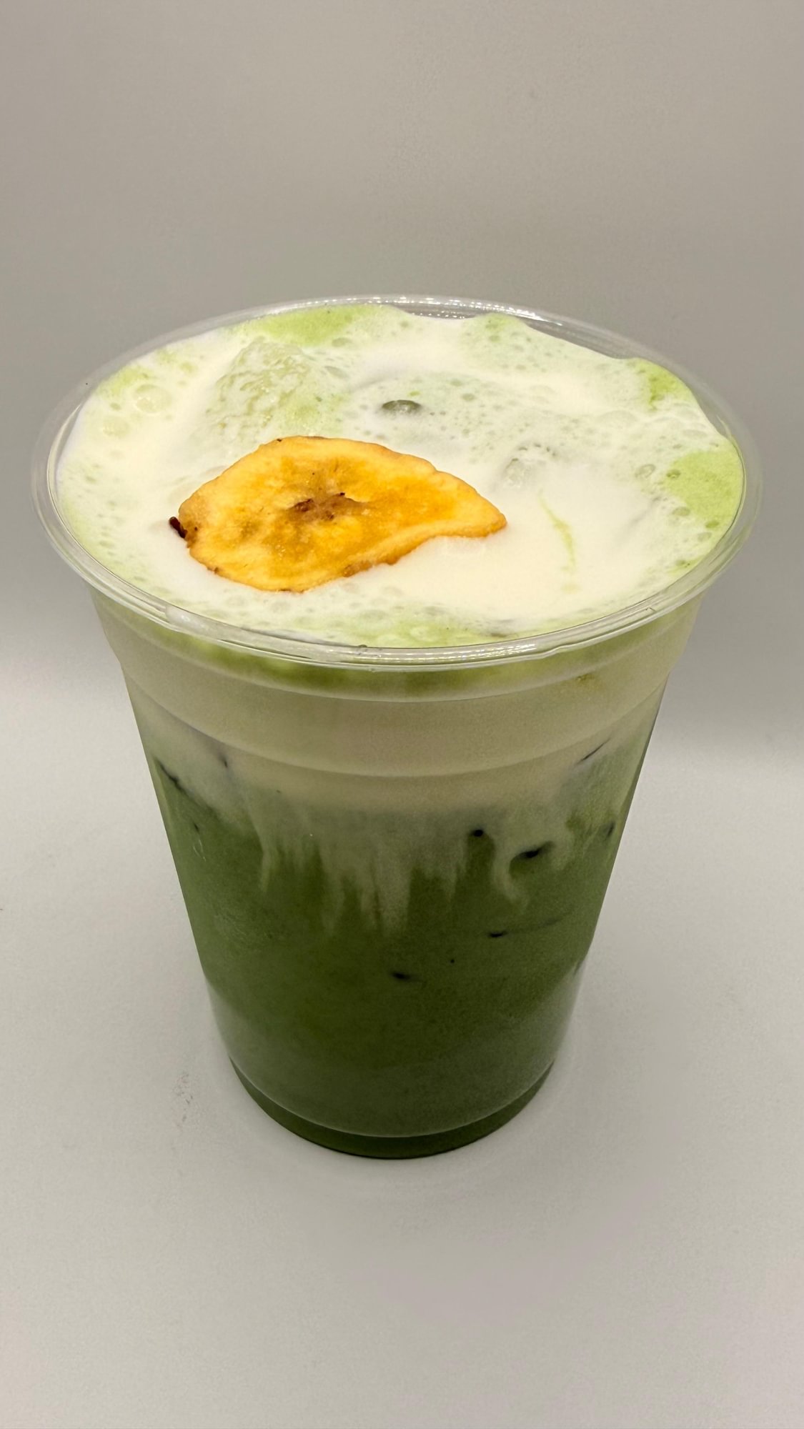 Banana Cream Iced Matcha