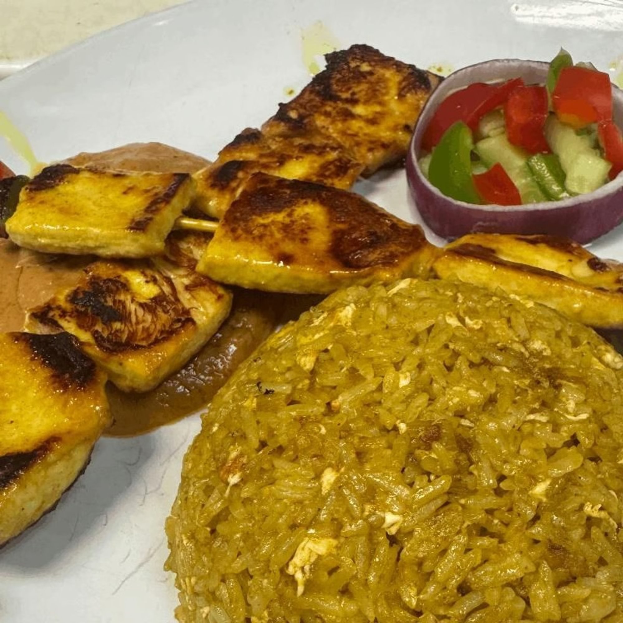 Chicken Satay & Fried Rice