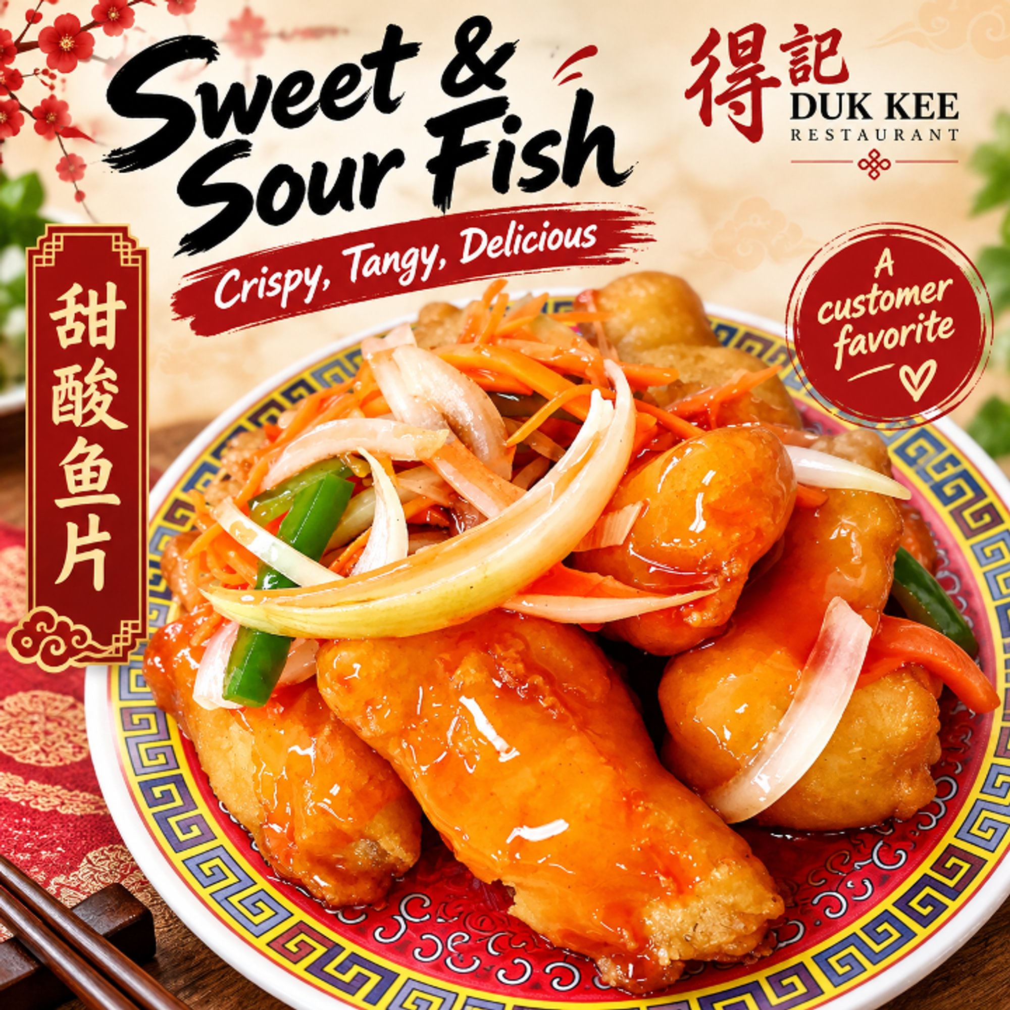 甜酸魚 47.Sea bass with Sweet Sour