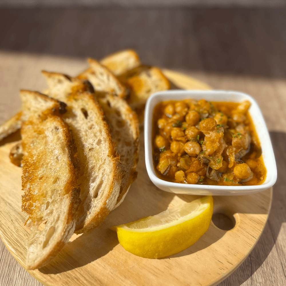 Olive Oil Braised Chickpeas