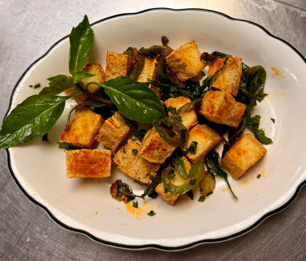 Crispy Tofu With Basil