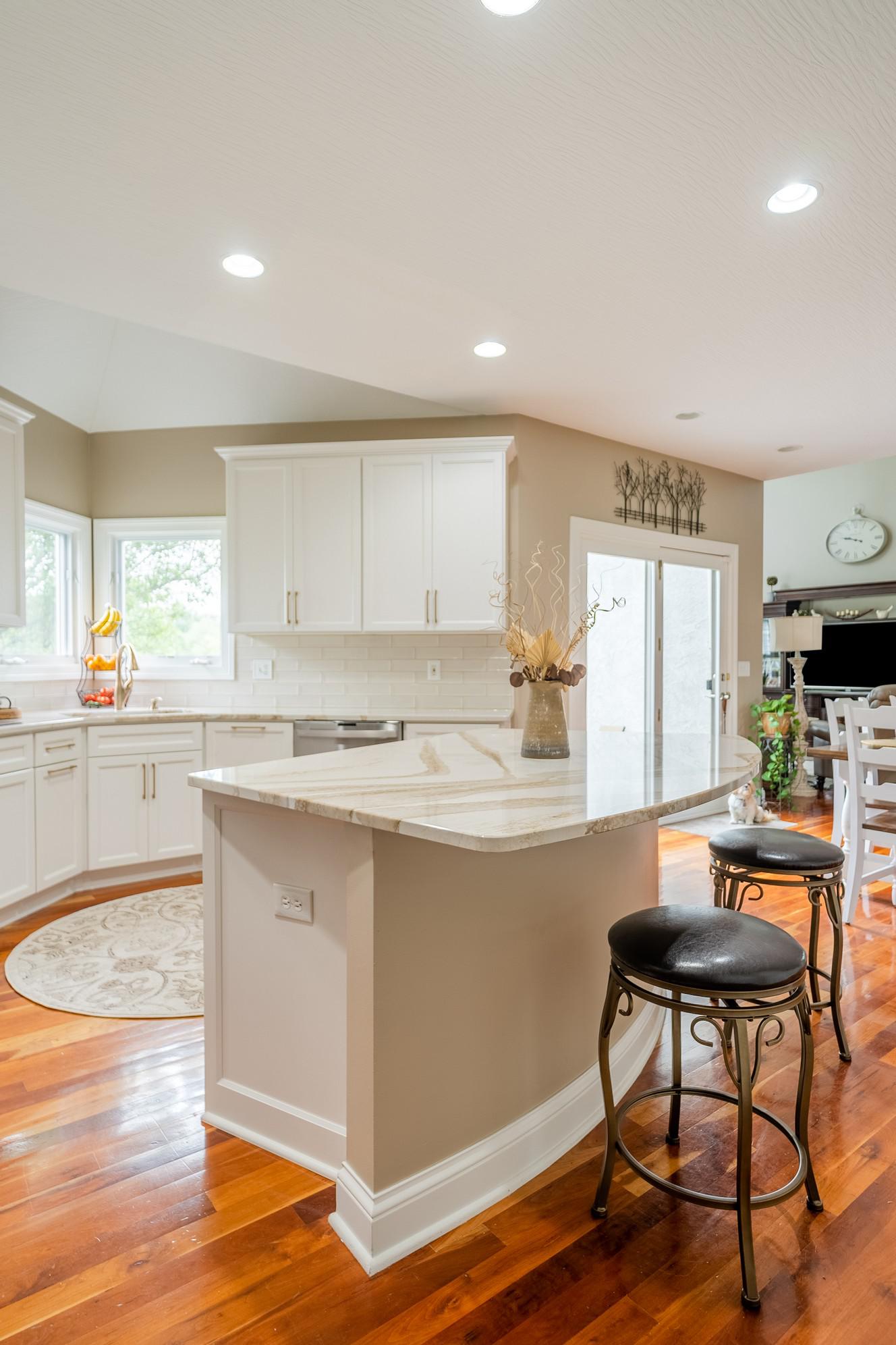 Cambira Countertop Install with Cambria Brittanicca Gold Design