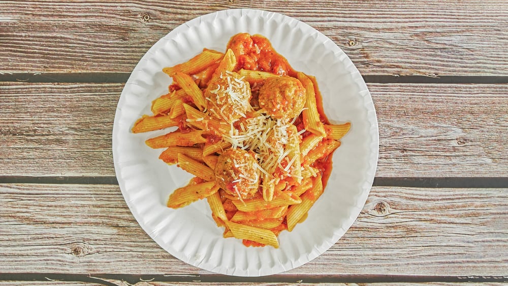 Meat balls Parm pasta