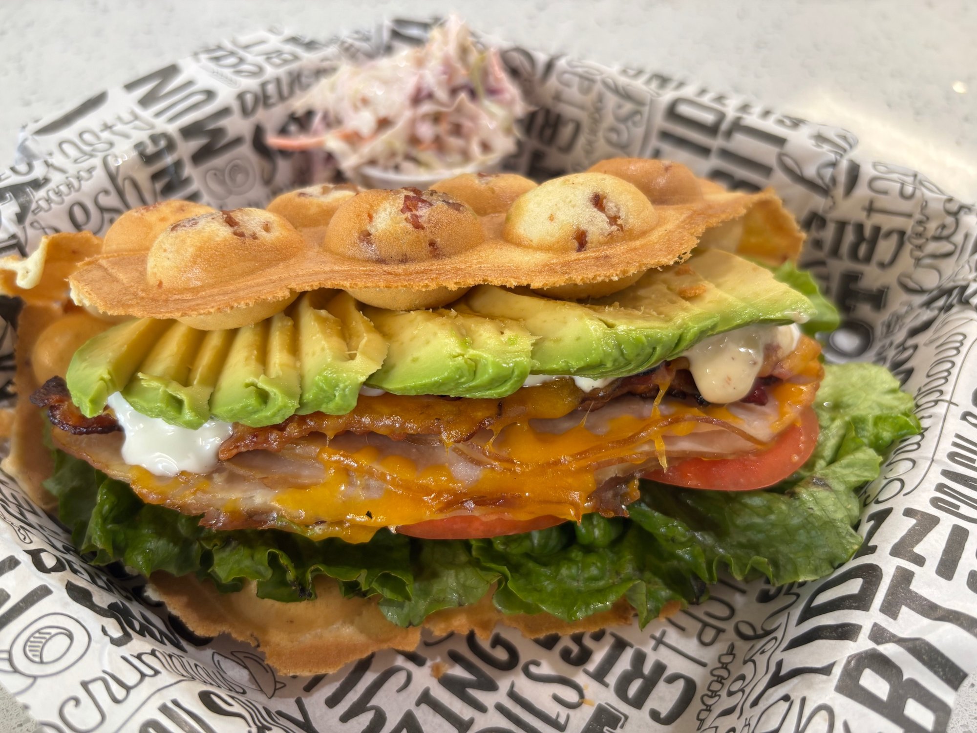 Turkey Bacon Ranch Melt Waffle