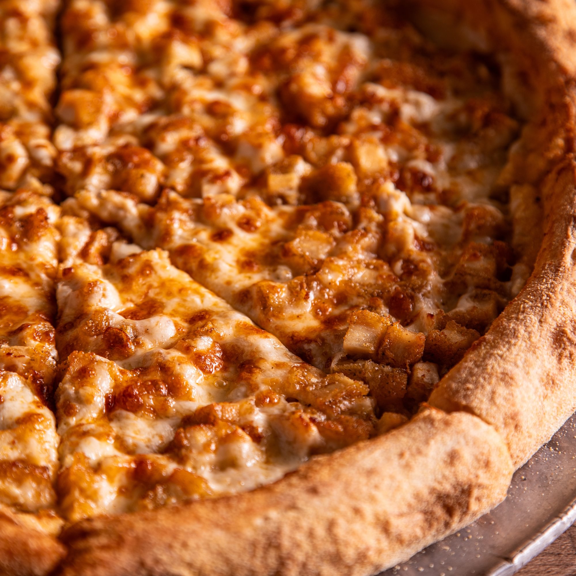 Chicken wing pizza