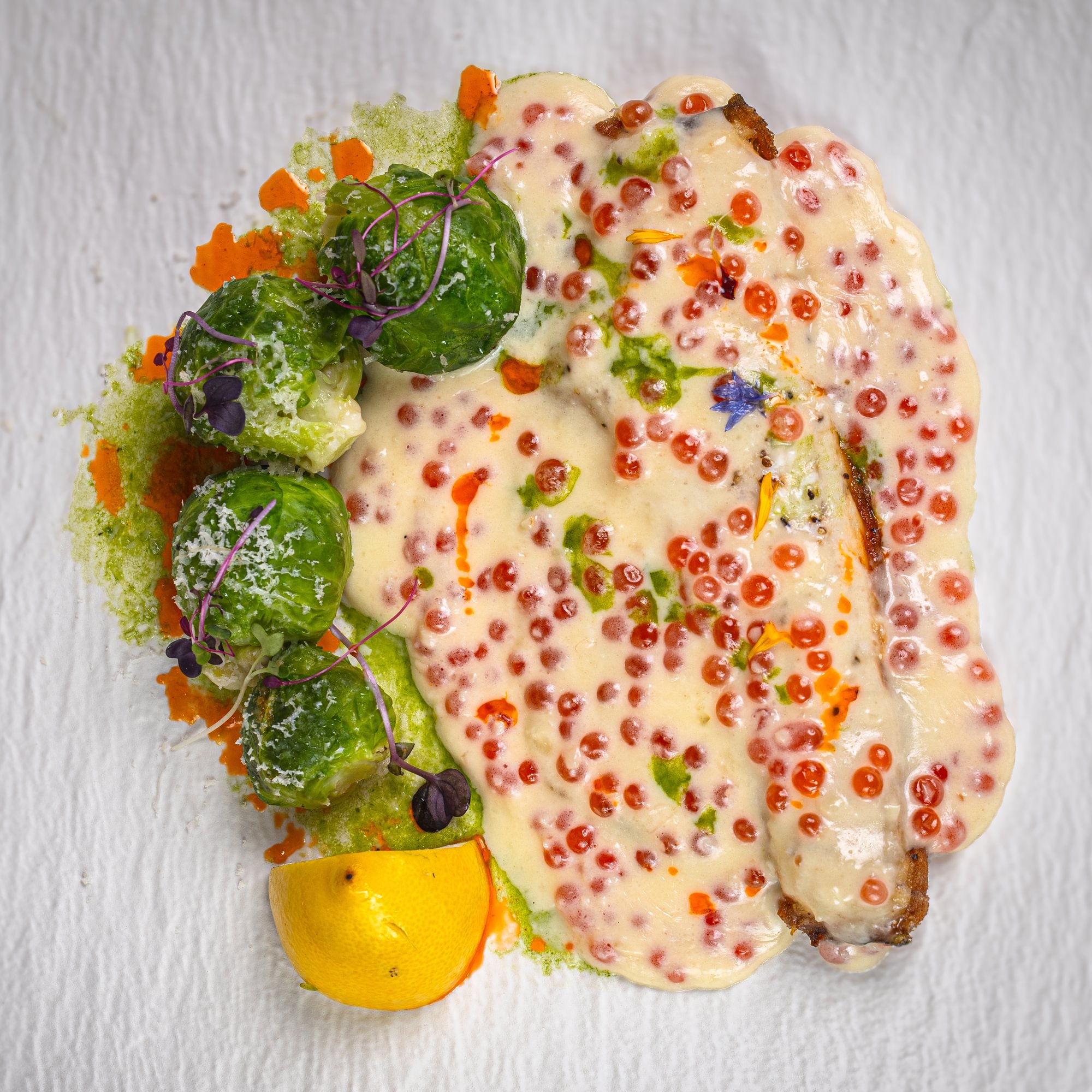 Seabass with Caviar Sauce
