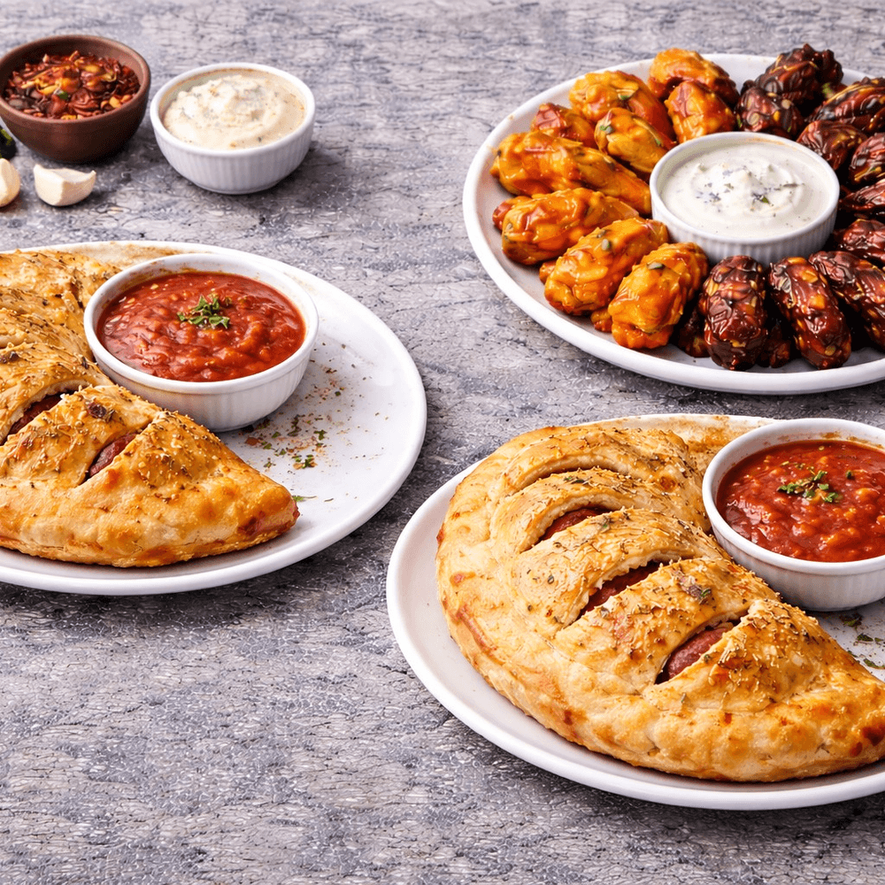 Wednesday/Thursday 2 Calzones with 3 Toppings & 10 Wings with 1 Flavor