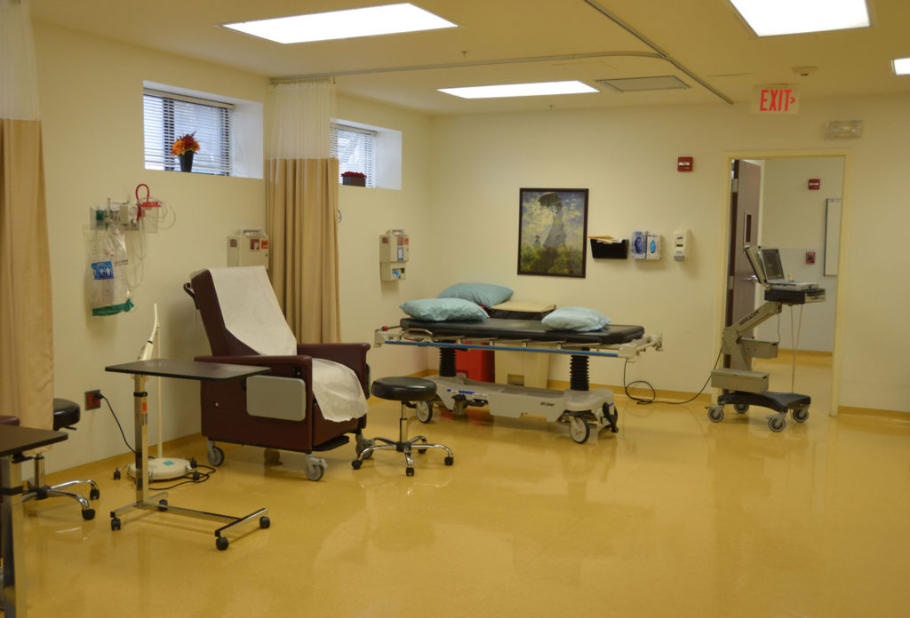 A treatment room at Providence Access Care