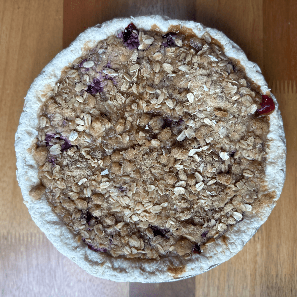 GF/V Peach & Blueberry Crumble - 9" Whole (Avail. through Sat 8/29) (Must order 24hrs. in advance.)