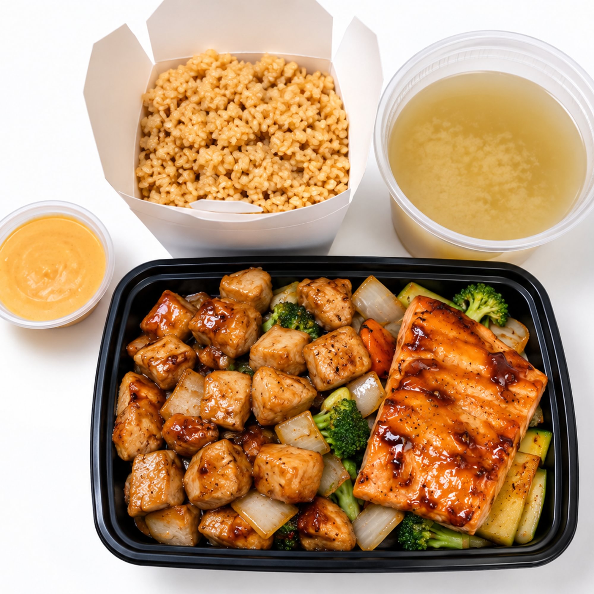 41. Chicken + Salmon Hibachi