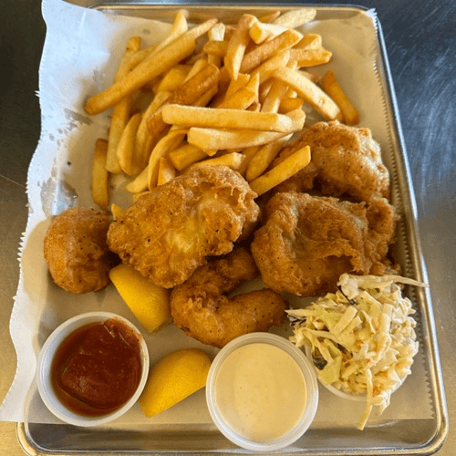 Fish & Prawn Combo with Choice of Side