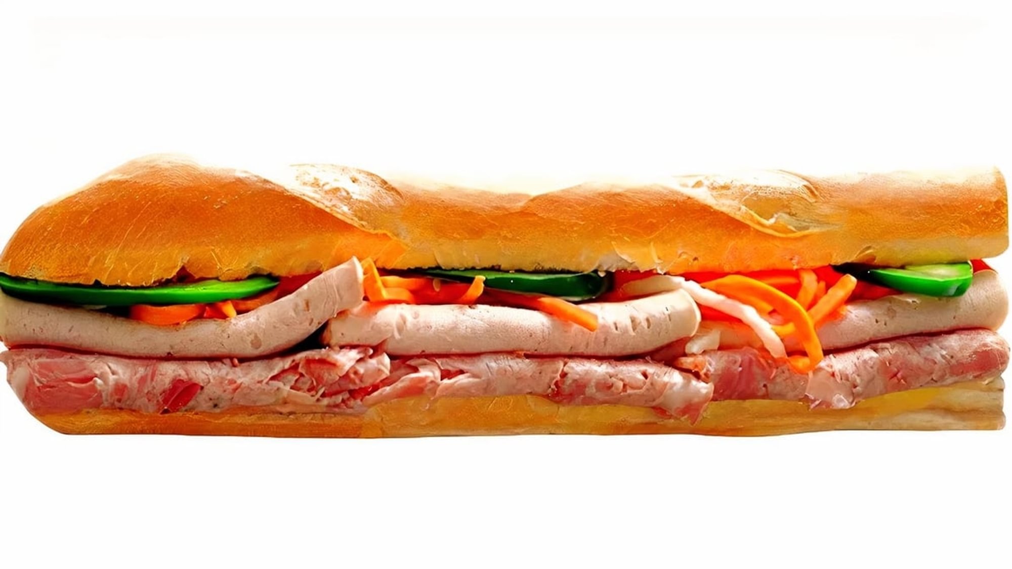 1. Ham & Meatloaf Baguette