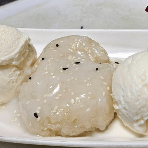 Thai Rice Pudding with Coconut Ice Cream