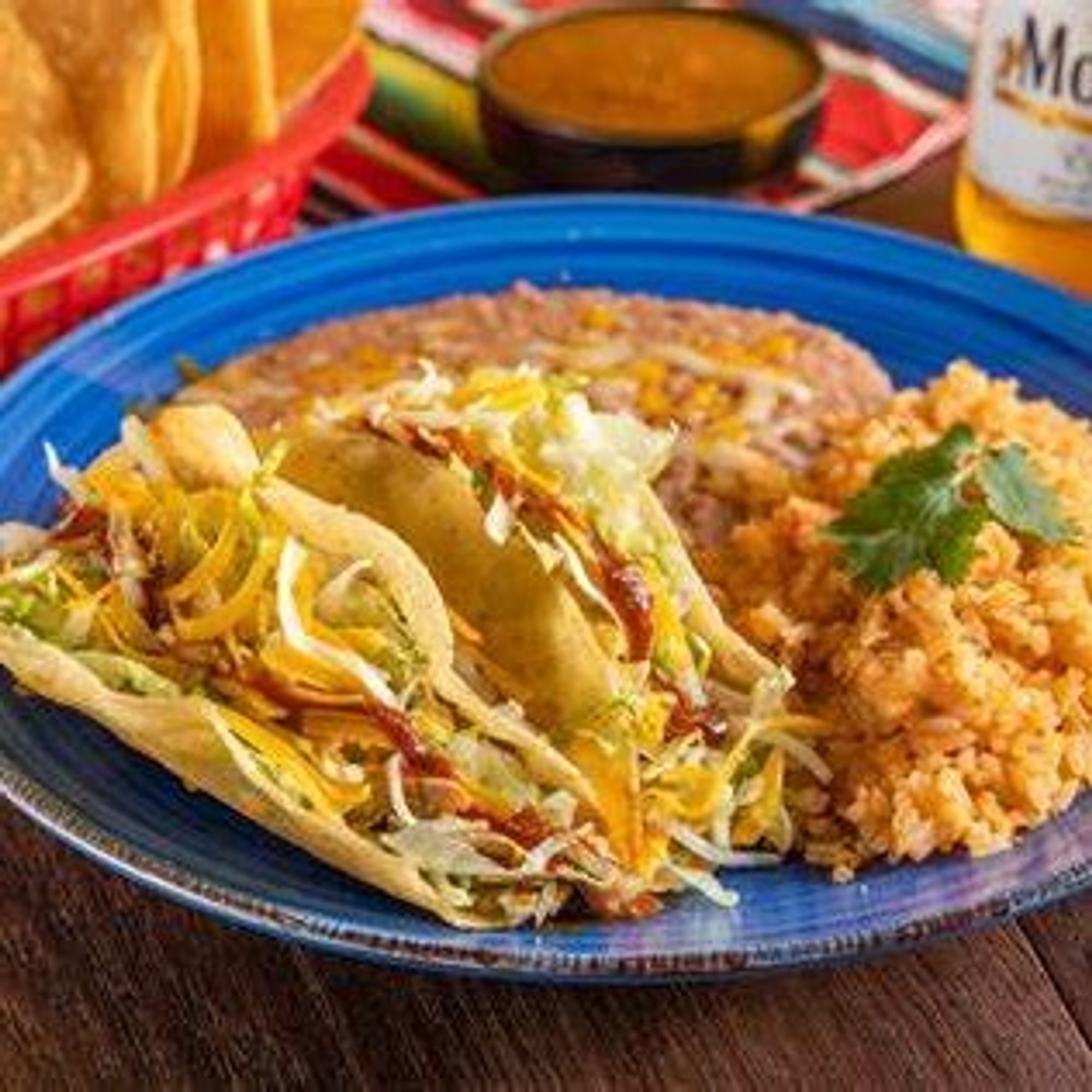 Two Tacos, Rice & Beans