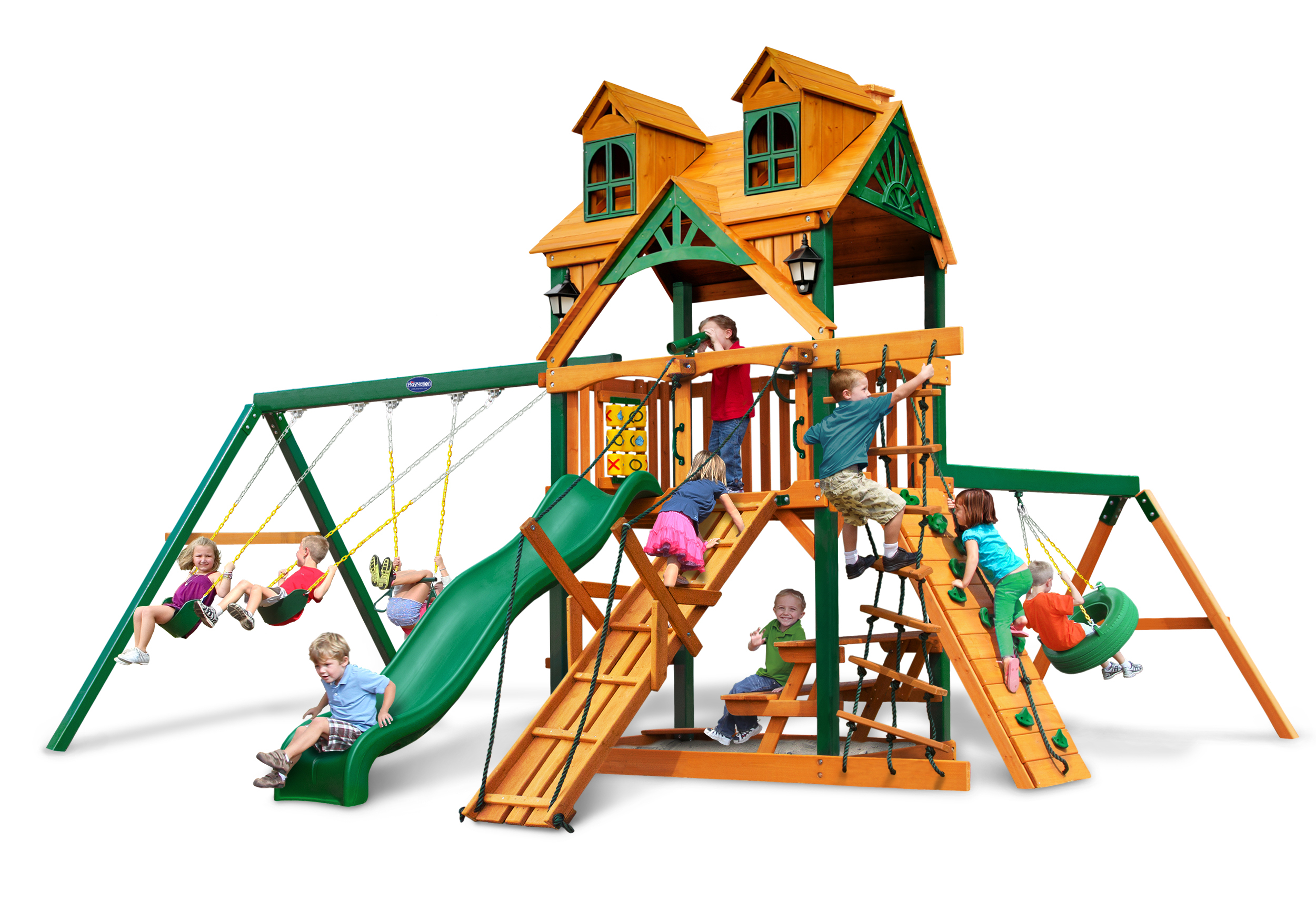 Horizon w/ Tire Swing, Ramp Swing Set Riviera Roof