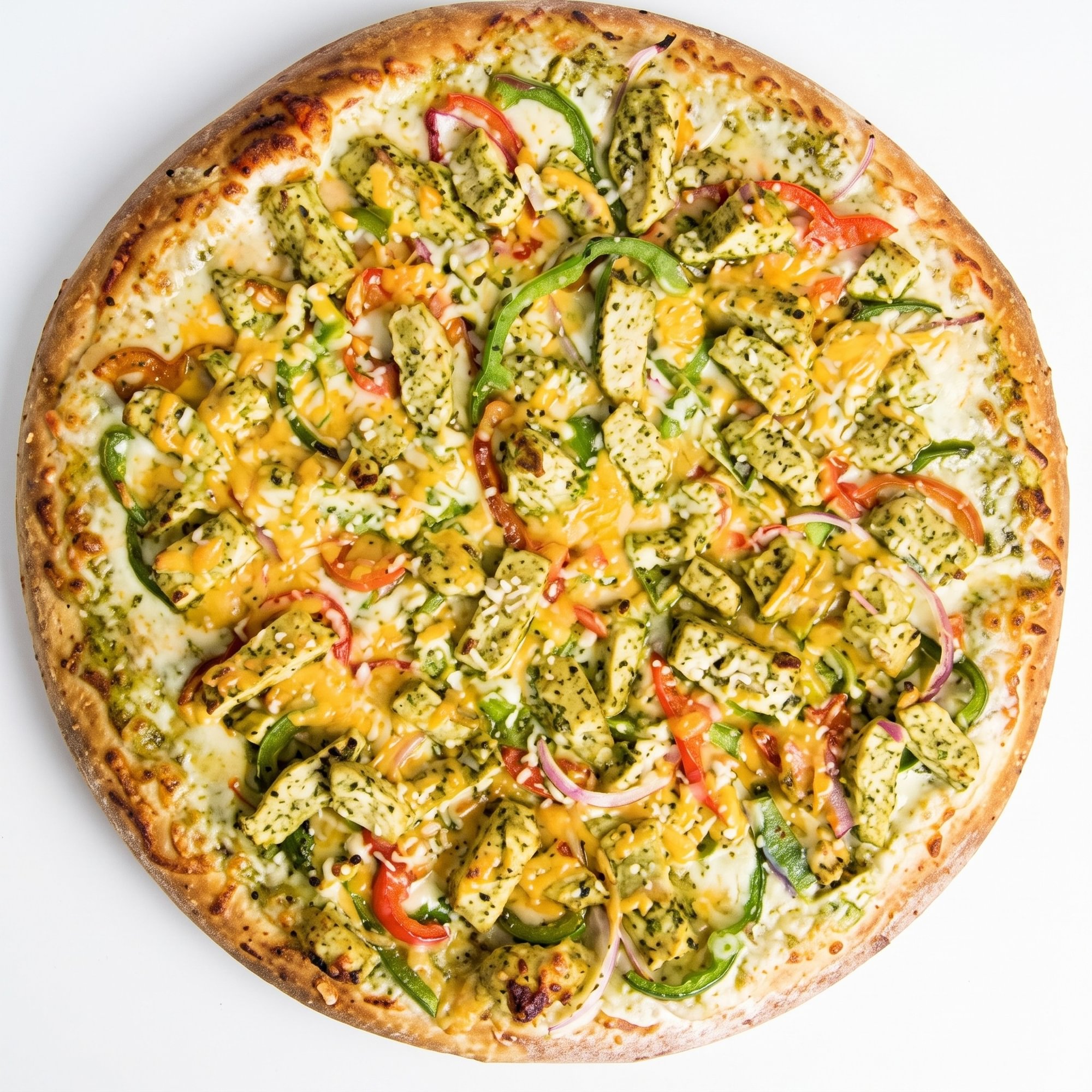 Creamy Pesto Chicken Pizza