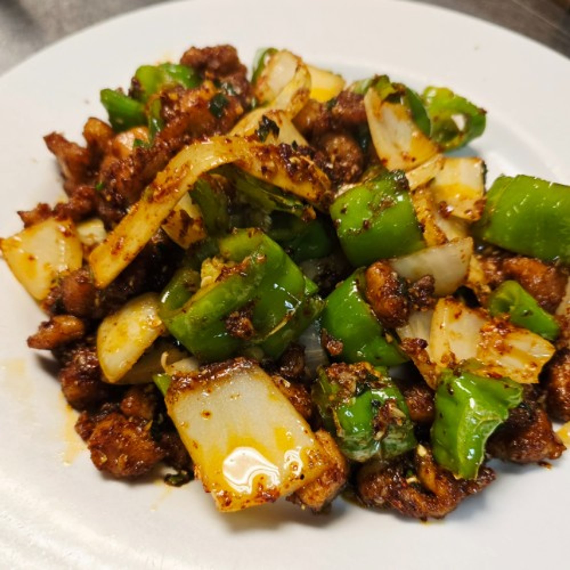 C16. Spicy Green Pepper with Chicken