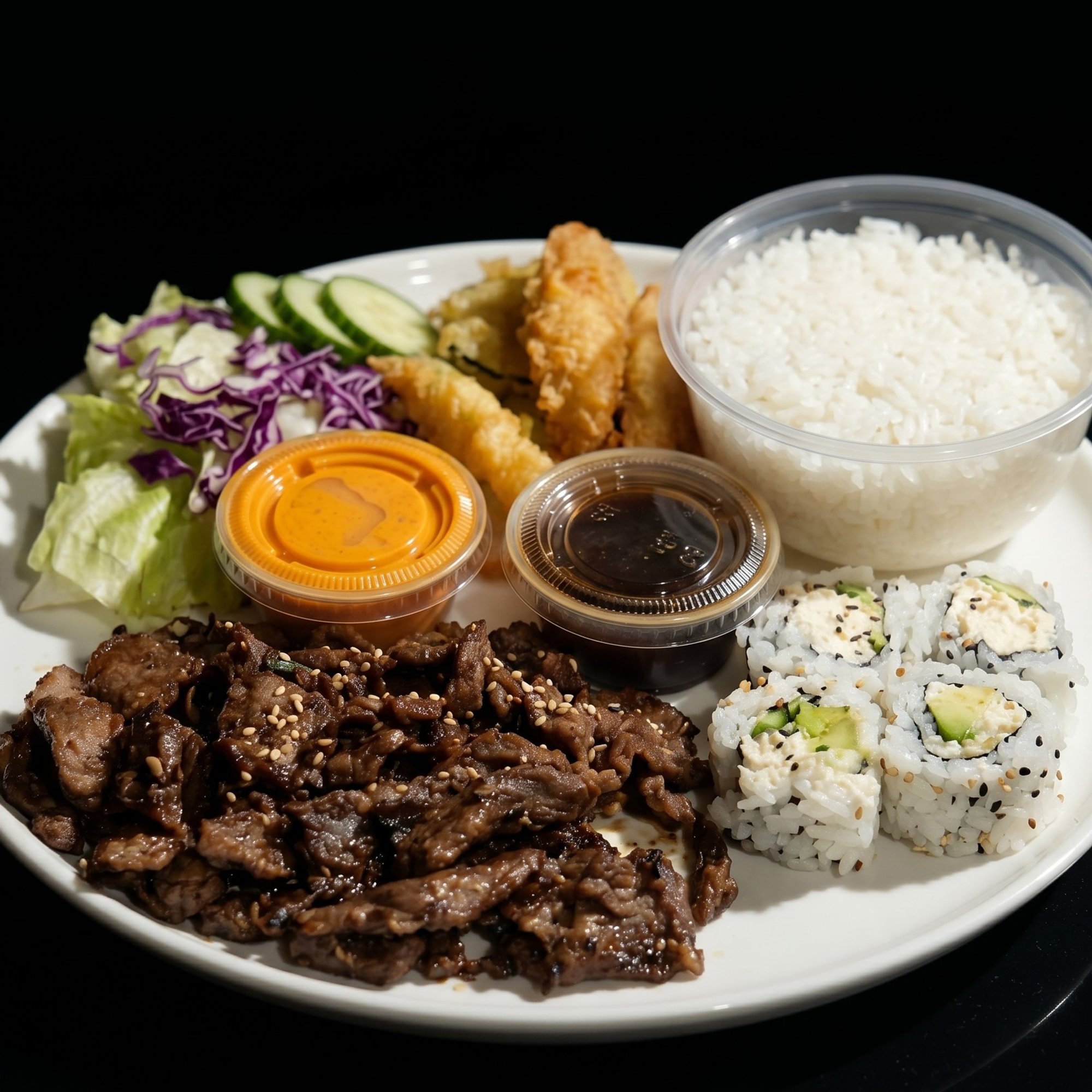 107. Beef Teriyaki Lunch Bento