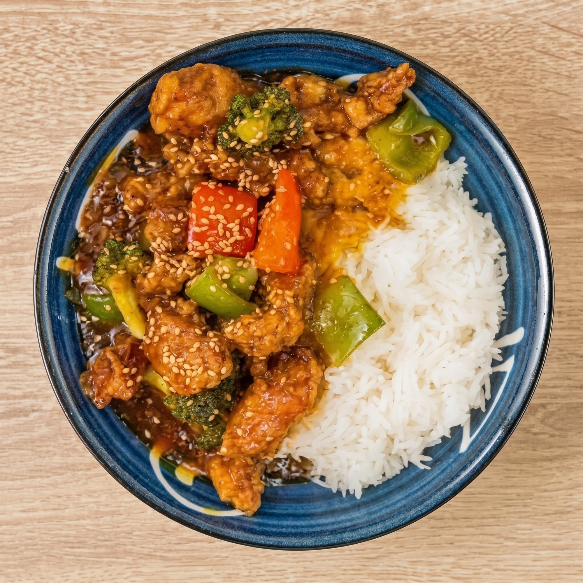 Sesame Chicken Over Rice