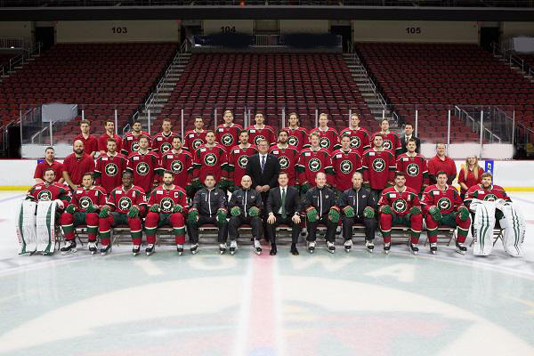 Iowa Wild team photo - I'll be forever grateful for the relationships we made within this Organization and the love of Hockey. Go Wild!
