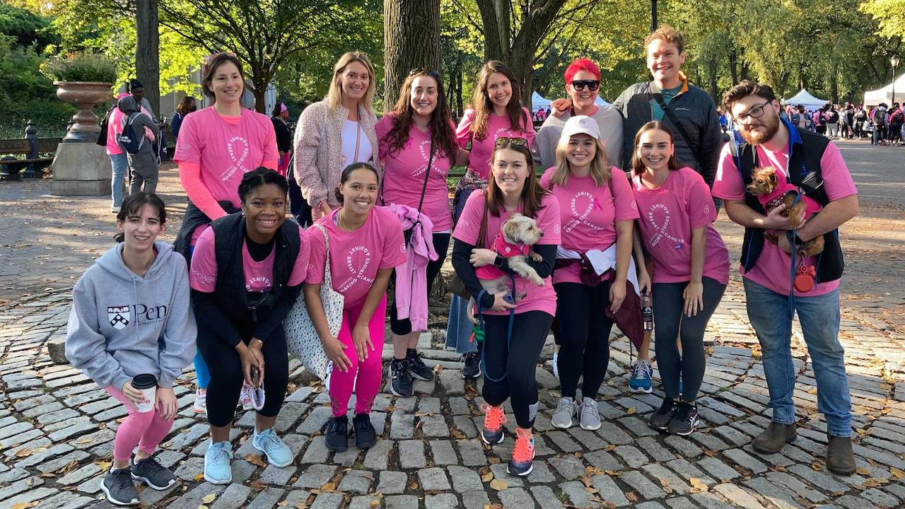 A group of Yexters at a breast cancer event