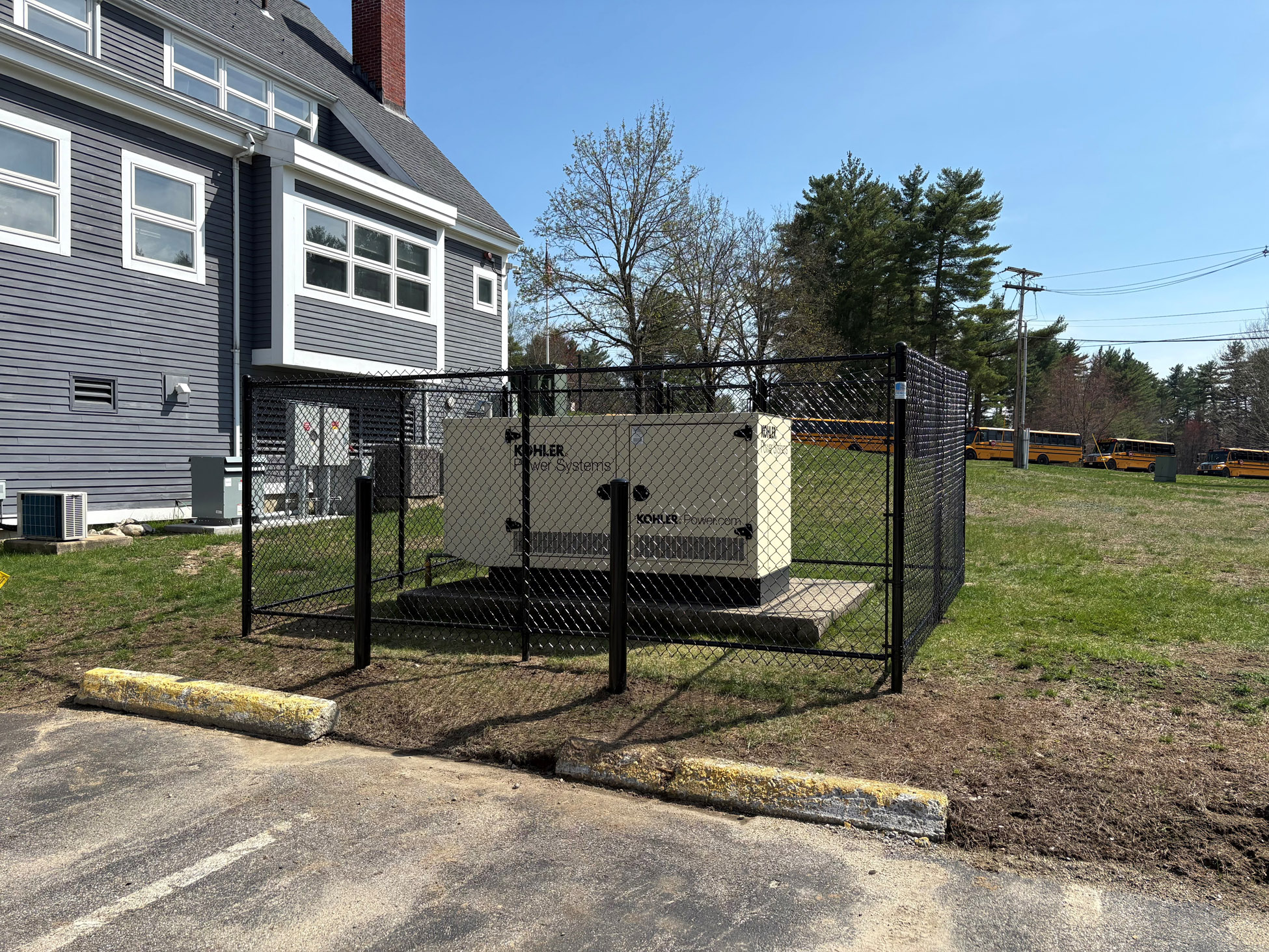 Commercial Chain Link Fence Installation in Townsend, MA.