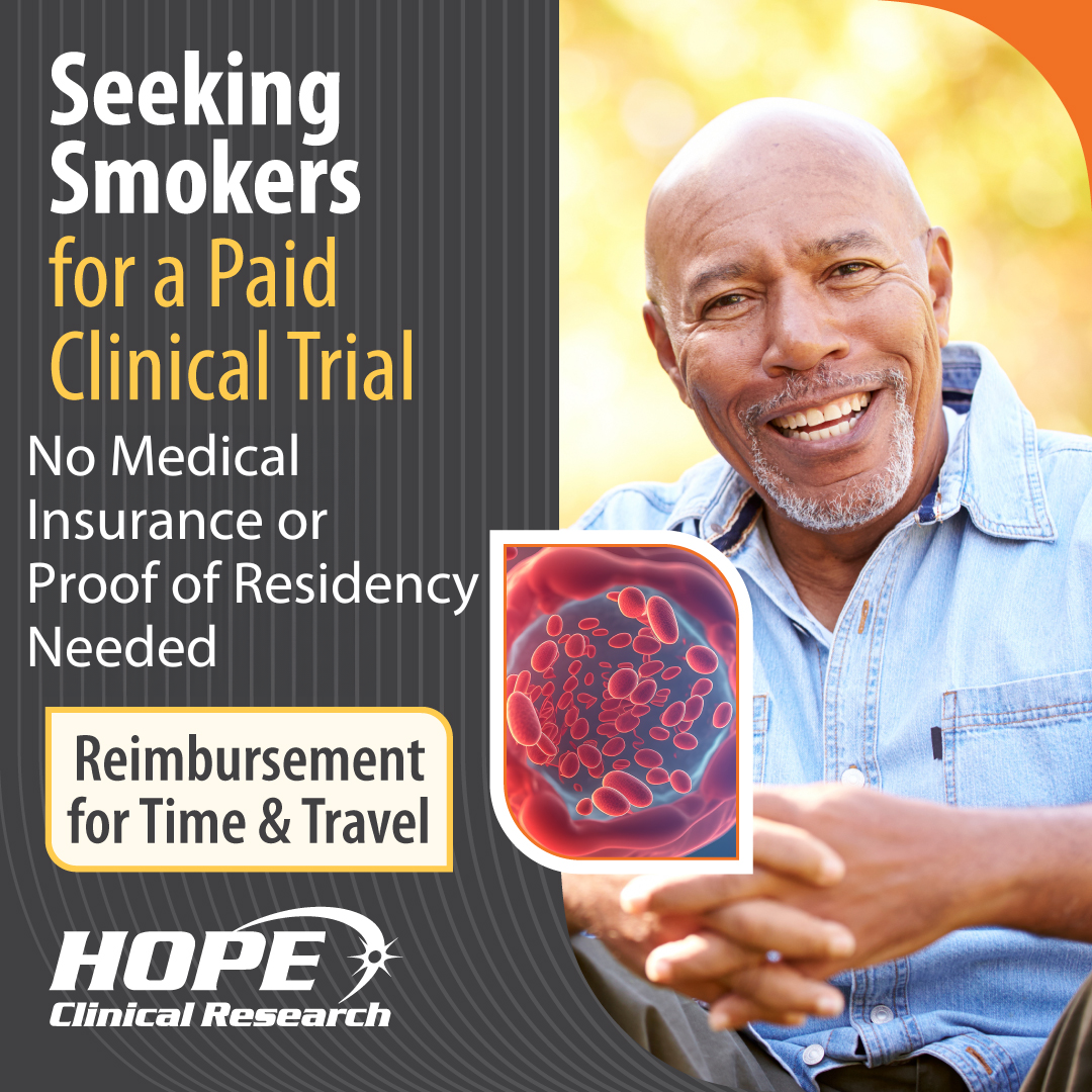 We are now seeking smokers for our FDA-governed clinical trial in Canoga Park. Join this clinical trial and gain access to the latest medication and treatment options. Reimbursement for Time & Travel. Space is limited.
#ClinicalTrial #Smoking #Tobacco #CanogaPark